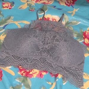 Victoria’s Secret pink lace T strap brace lace boho Coachella valentine day